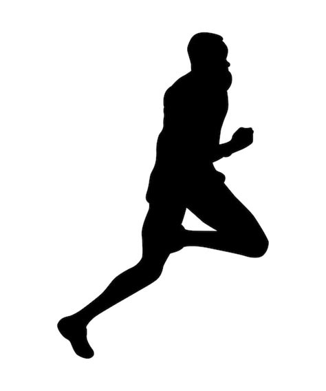 Premium Vector Vector Illustration Of Black Silhouettes Athlete