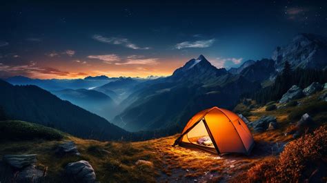 AI generated Mountain Camping Getaway Background 42192152 Stock Photo