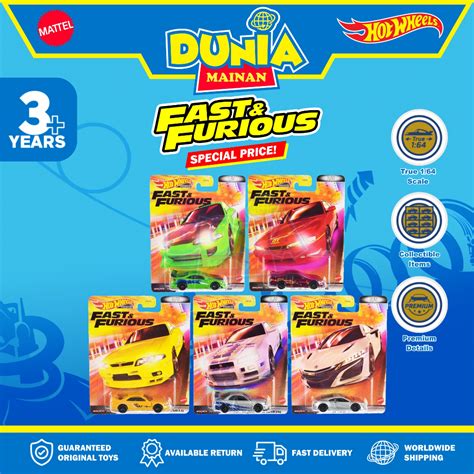 Hot Wheels Premium Fast And Furious Dash L Series Bundle Retro Nissan Skyline Gt R