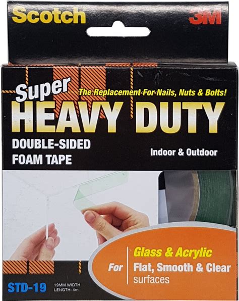 3M Scotch Super Heavy Duty Tape For Glass Acrylic Flat Smooth