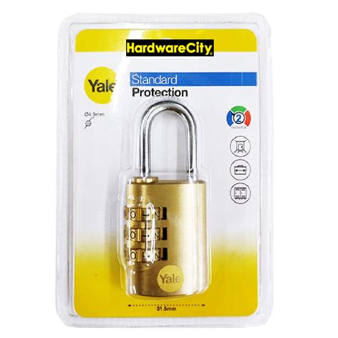 Yale Classic Series 30MM Indoor Solid Brass COMBINATION Padlock Y150B