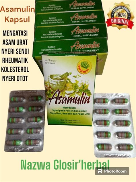 Asamulin Kapsul Herbal Tradisional Untuk Pegal Linu Asam Urat Reumatik