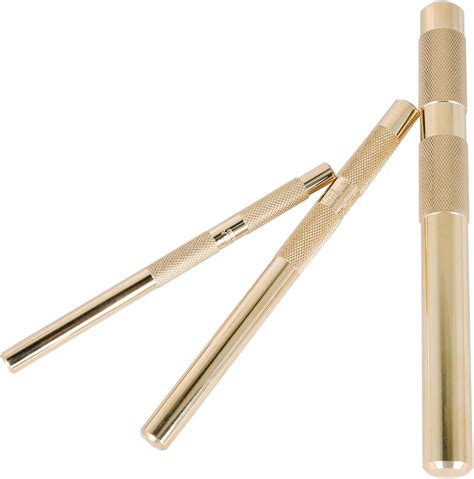 ANTUKO 3PCS Brass Knurled Drift Punch Kit Brass Roll Pin Punch Chisel