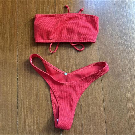 Super Cute Red Bikini This Is SO Flattering With Depop