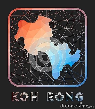 Koh Rong Map Design Cartoon Vector Cartoondealer