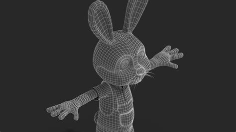 Cartoon Rabbit 3d Model Turbosquid 2010417