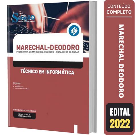 Apostila Marechal Deodoro AL Técnico em Informática Solução Cursos