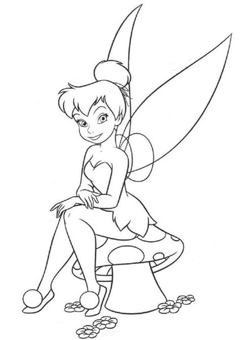 Divertido Tinkerbell Para Colorear Imprimir E Dibujar Coloringonly