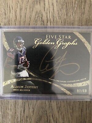 ALSHON JEFFERY 2014 TOPPS 5 FIVE STAR GOLD INK GOLDEN GRAPHS ON CARD