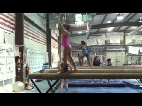 Level Balance Beam Practice January Haley Years Old