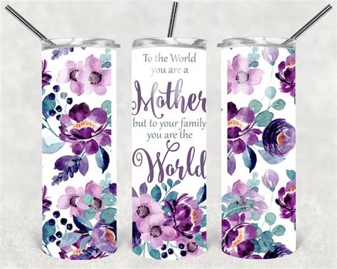 Mothers Day 20 Oz Skinny Tumbler Png Design To The Etsy