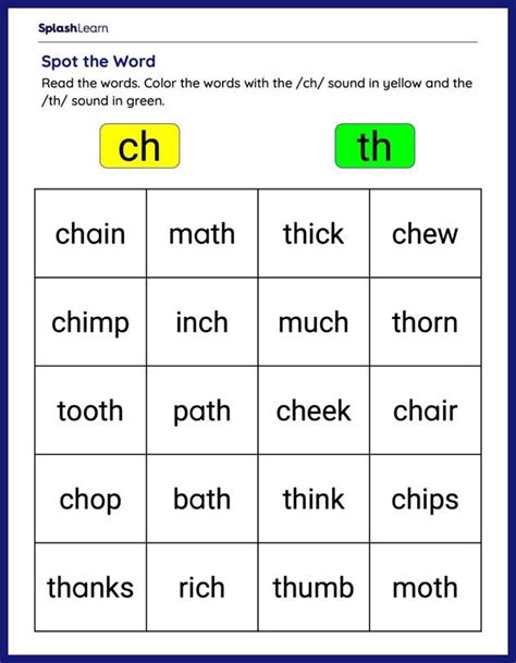 Digraph Th Beginning Sound Words Worksheet Live Worksheets