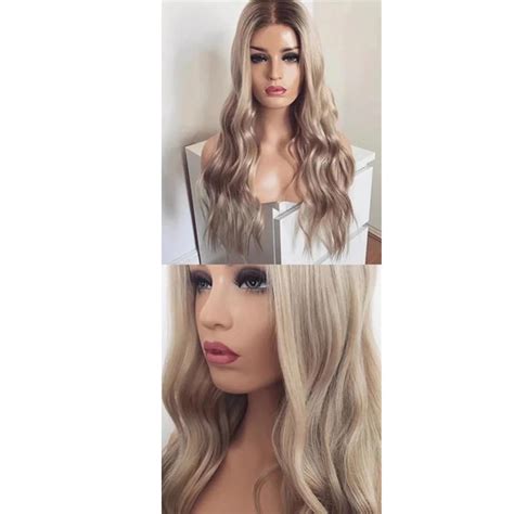 Amazon Kelsiop Ash Blonde Human Hair X Lace Frontal Wig Ombre Body Wave Lace Front Wig