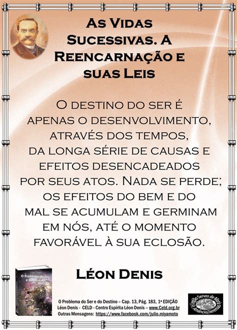 L On Denis Livro O Problema Do Ser E Do Destino Cap As Vidas