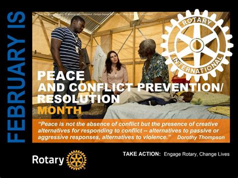 February Is Peace And Conflict Prevention Resolution Month Rotary