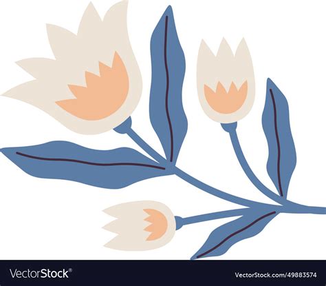 Branch with flowers Royalty Free Vector Image - VectorStock