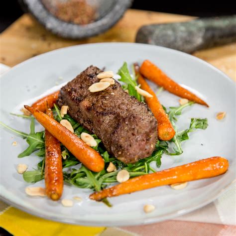 Beef Steak with Caramelized Baby Carrots | So Delicious