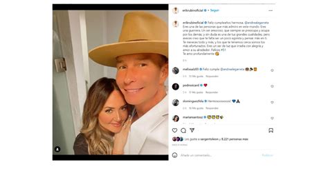 Erik Rubín Dedica Polémica Felicitación A Andrea Legarreta Por Su Cumpleaños “te Falta Ser Un