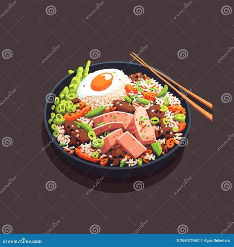 Indonesian Food Fried Rice Or Nasi Goreng Tasty Authentic Traditional