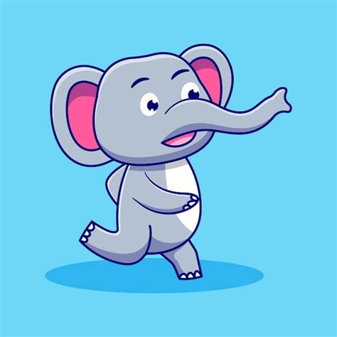 Elefante Corriendo Ilustraci N Vector Premium