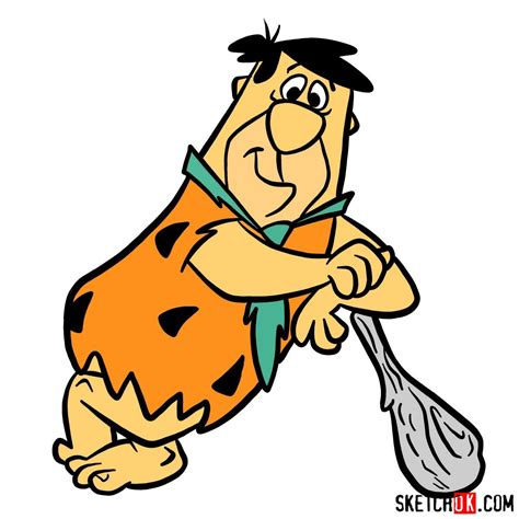 How to Draw Fred Flintstone in 14 Easy Steps | SketchOk