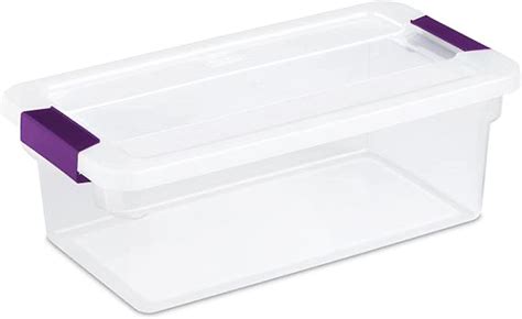 Sterilite 6 Quart Plastic Clearview Latch Box Storage Container Tote