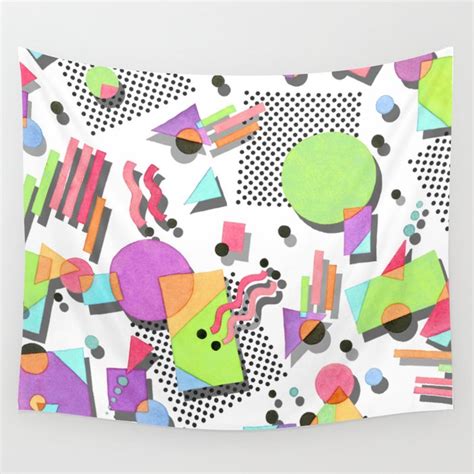 Rad 80s Memphis Wall Tapestry By Patricia Shea Designs Society6