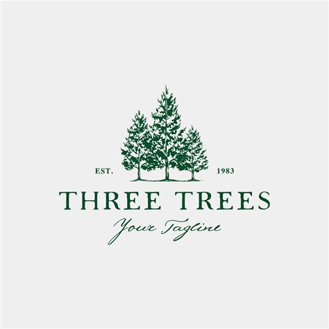 Three Trees Vintage Logo 48190593 Vector Art at Vecteezy