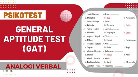 Tes Analogi Verbal Online