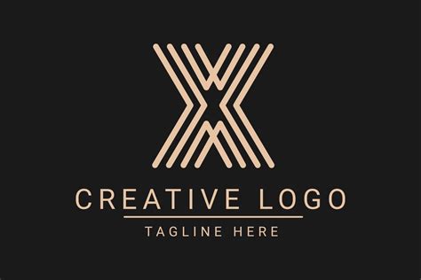 Modern Kreativ Brief X Vektor Logo Design Minimalistisch Eben Linie