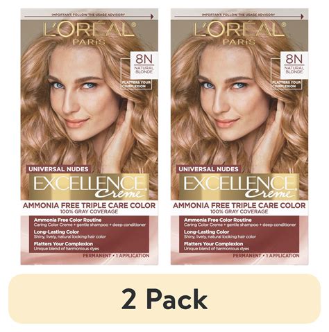 Pack L Oreal Paris Excellence Universal Nudes Permanent Hair Color N Natural Blonde Kit