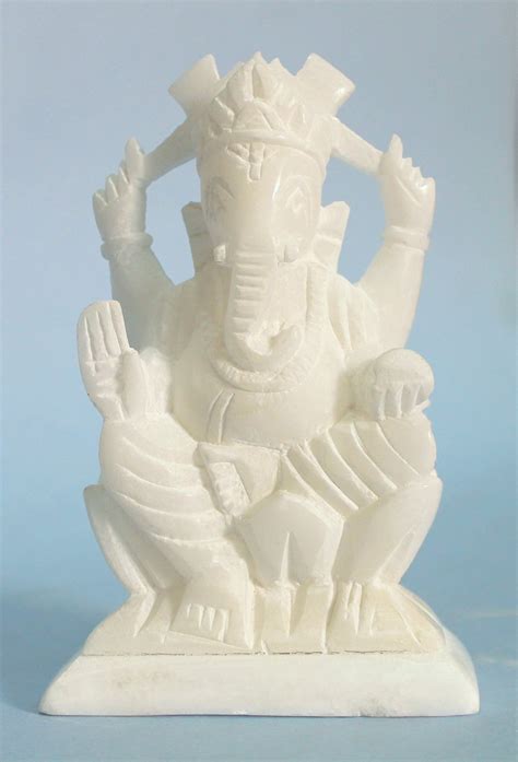 Buy Rm 5 White Indian Marble Stone Pooja Puja Ganesh Ganesha Ganpati