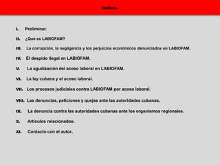 El Acoso Laboral En Labiofam Ppt