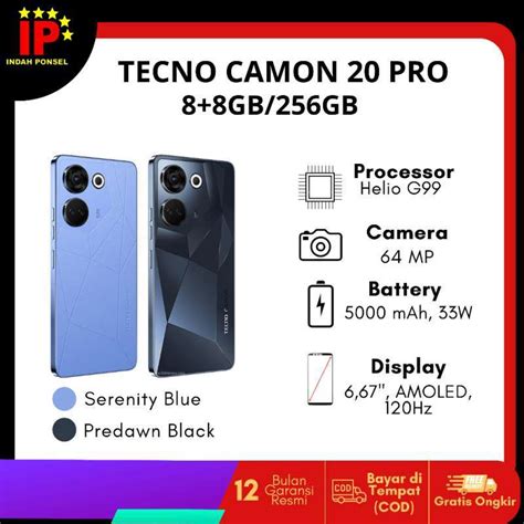 Tecno Camon 20 Pro 5G - Harga dan Spesifikasi Terbaru Mei 2024 | Blibli