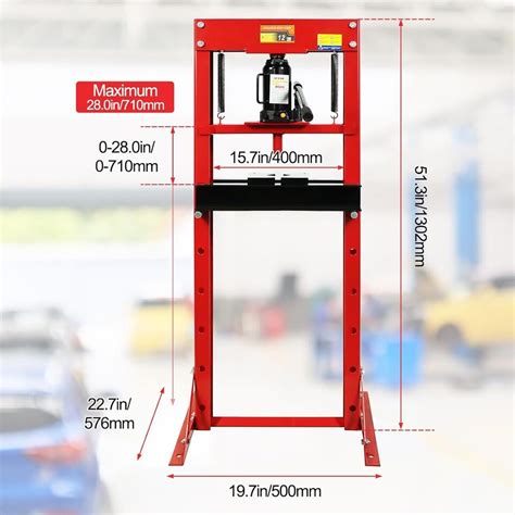 Hydraulic Shop Press Ton With Press Plates H Frame Benchtop Press