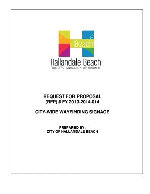 Fillable Online Request For Proposal Rfp Fy City Wide