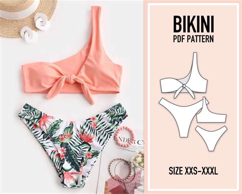 Bikini Pattern Pdf Sewing Pattern Swimsuit One Piece Bikini Sewing Pattern Swimsuit Pattern