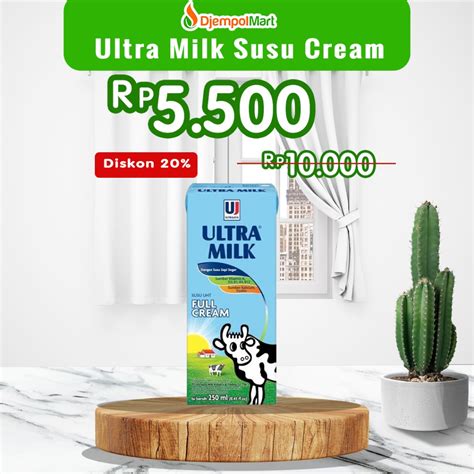 Jual Ultra Milk Susu UHT Full Cream 200ml Ultra Milk Susu UHT Full