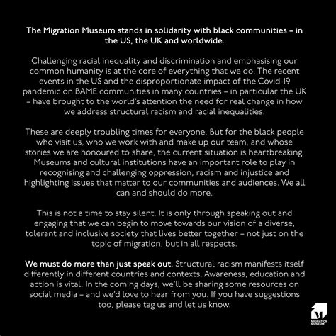 Migration MuseumIn solidarity – statement and resources - Migration Museum