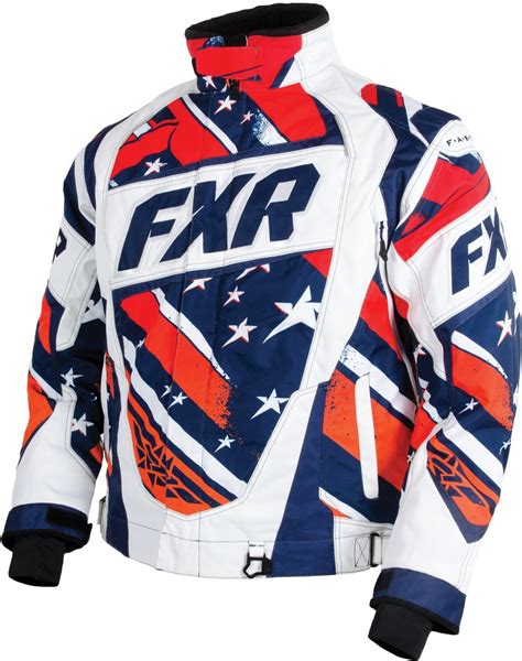 Fxr Racing 2015 Snowmobile Apparel Men S Helix Jacket Navy Orange Red Jackets Mens