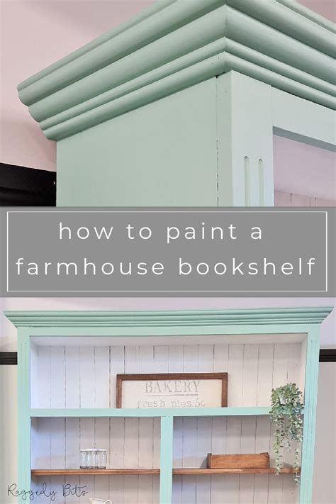 How To Paint A Farmhouse Bookshelf Using Silk Raggedy Bits