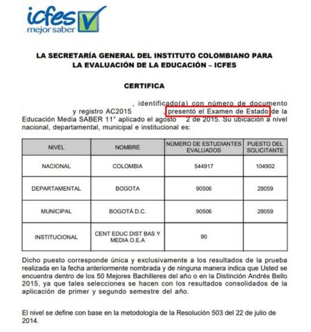 Como Descargar El Certificado De La Prueba Icfes Saber