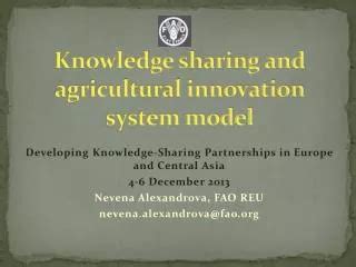 Ppt Agricultural Innovation And Agricultural Innovation Systems