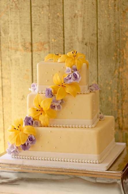 Flowers Purple Yellow Cake Ideas 27 Ideas Wedding Cake Fresh Flowers