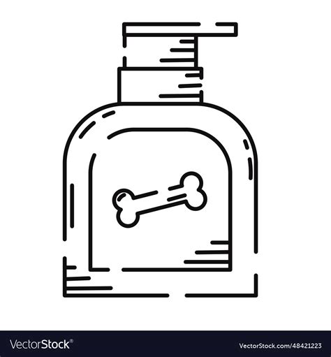 Isolated sketch of a pet shampoo bottle icon Vector Image