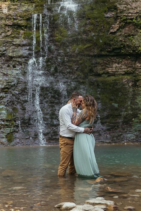 Arkansas Waterfall Engagement Session | Faith + Ryan - Arkansas Wedding