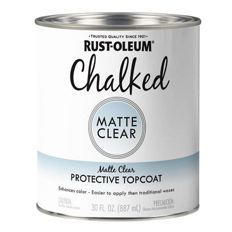 Rust Oleum 30 Oz Clear Ultra Matte Interior Chalked Paint 301498 The