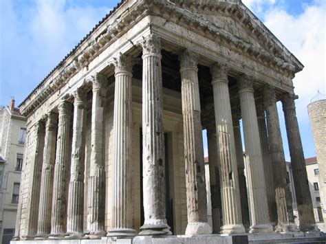 The Ancient Roman Temple Of Augustus And Livia In Vienne Photo