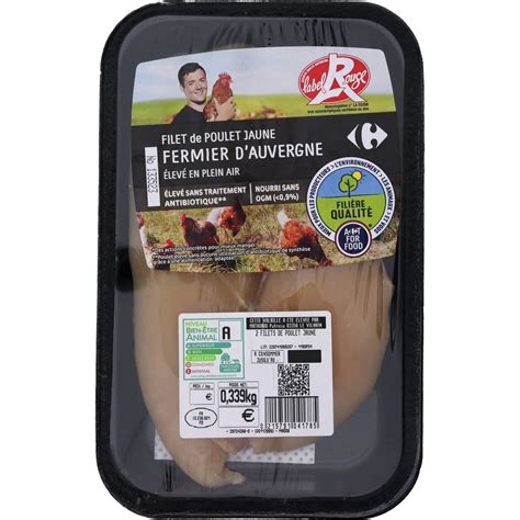 Filets De Poulet Jaune Fermier Label Rouge Filiere Qualite Carrefour