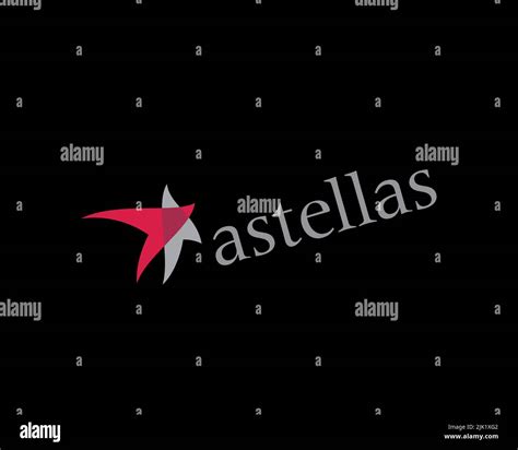 Astellas Pharma, rotated logo, black background Stock Photo - Alamy